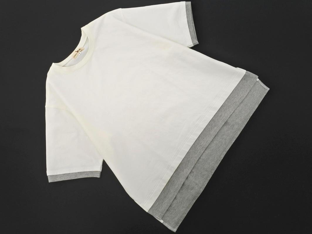 ネコポスOK TITICACA チチカカ フェイクレイヤード Tシャツ sizeF/白 ■◆ ☆ fdd0 レディース