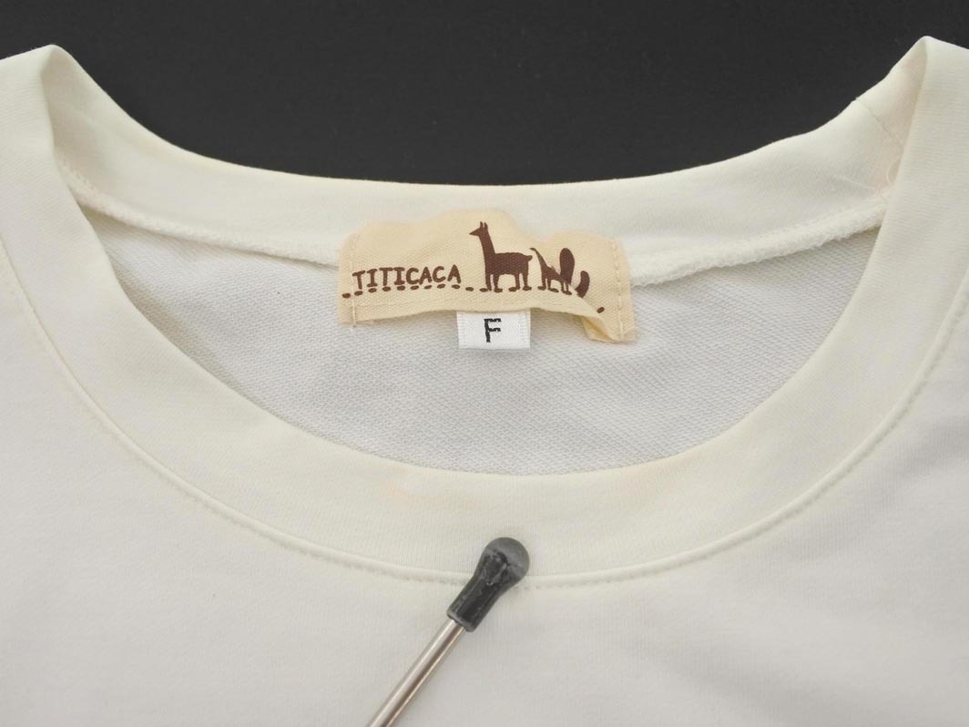 ネコポスOK TITICACA チチカカ フェイクレイヤード Tシャツ sizeF/白 ■◆ ☆ fdd0 レディース