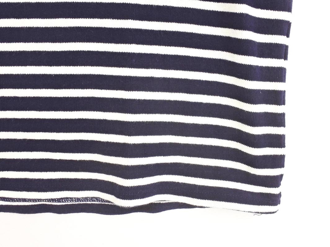 SHIPS シップス チェック ボーダー 切替 Tシャツ sizeM/白ｘ紺 ■◆ ☆ fdd0 メンズ