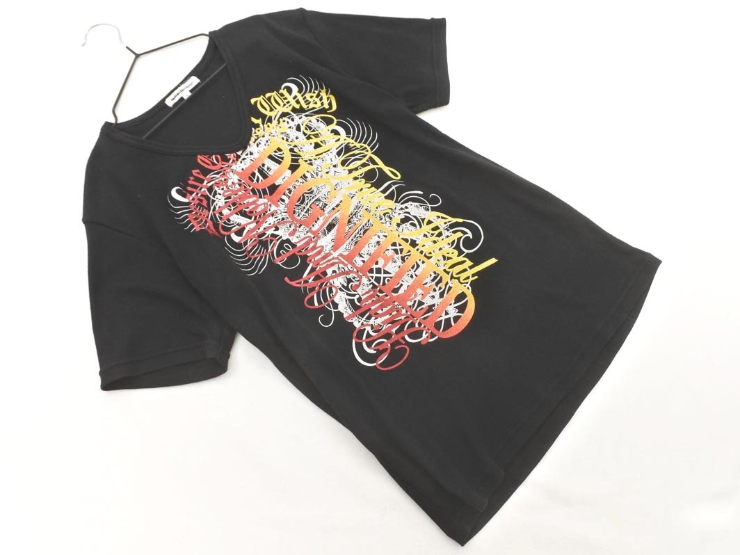 ネコポスOK semantic design セマンティックデザイン プリント Tシャツ sizeL/黒 ■◆ ☆ fdd0 レディース