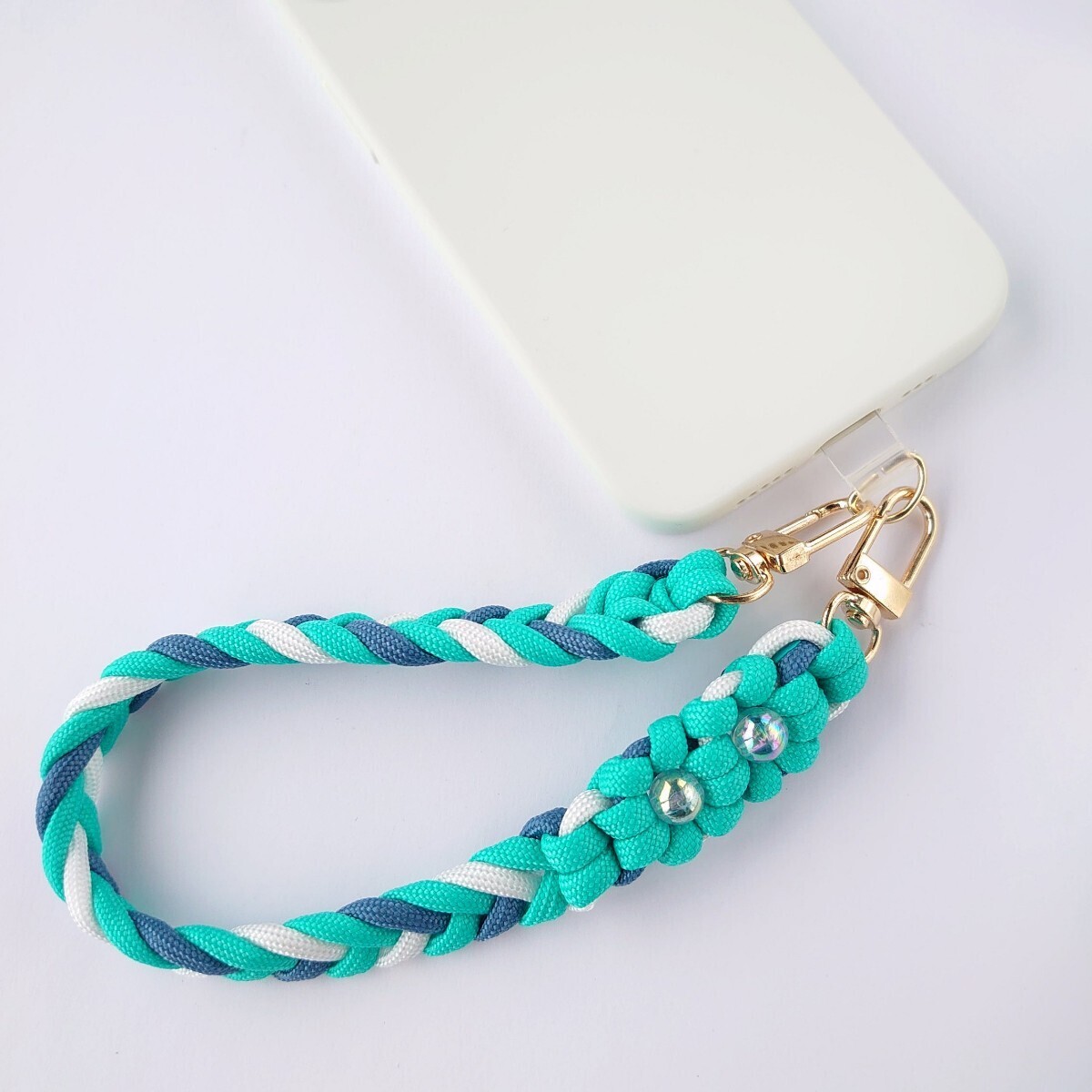 No 431【ハンドメイド パラコード ハンドストラップ スマホ No 431【ハンドメイド パラコード ハンドストラップ スマホ