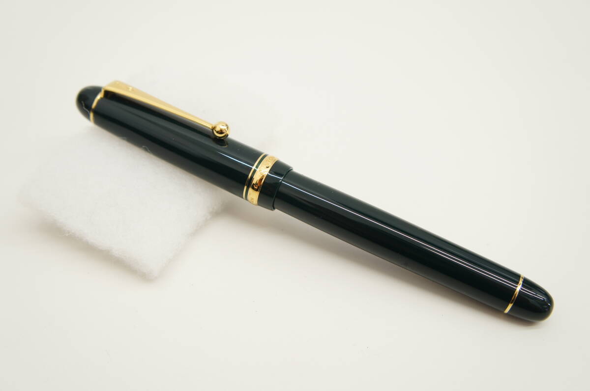 文具祭 パイロット カスタム74 万年筆 グリーン系 ペン先14K 5