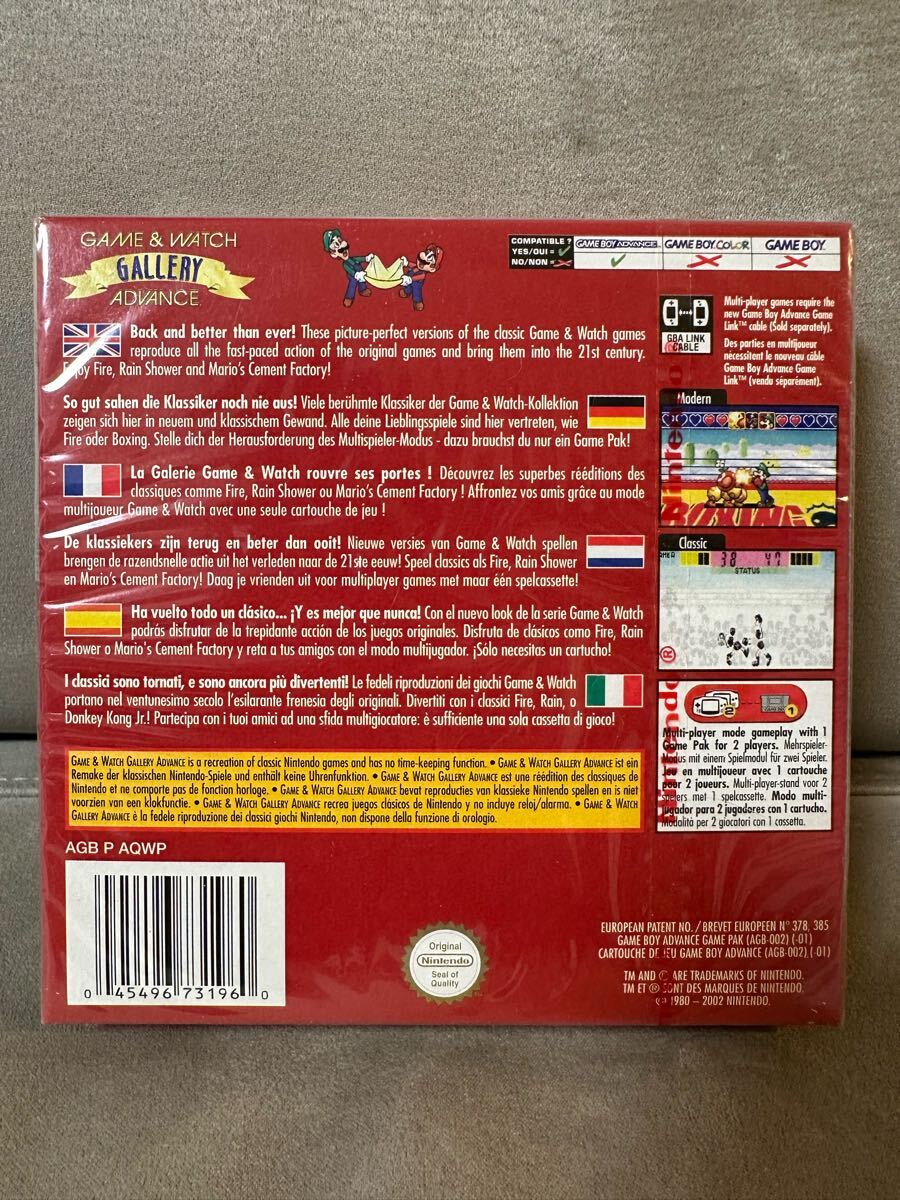 □【新品未開封】任天堂 GBA GAME&WATCH GALLERY ADVANCE 北米版 □【新品未開封】任天堂 GBA GAME&WATCH GALLERY ADVANCE 北米版
