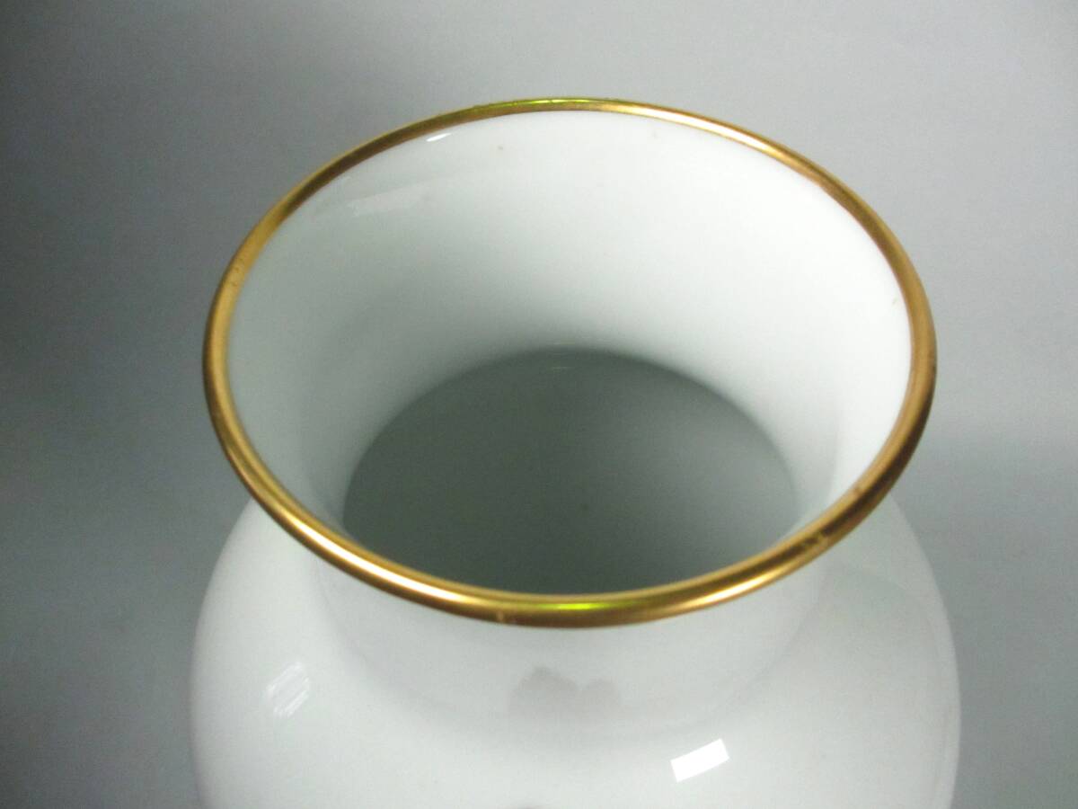 大倉陶園 花瓶 金蝕ケシの花 金彩 OKURA 高さ 約 36cm 花器 花入 大倉陶園 花瓶 金蝕ケシの花 金彩 OKURA 高さ 約 36cm 花器 花入