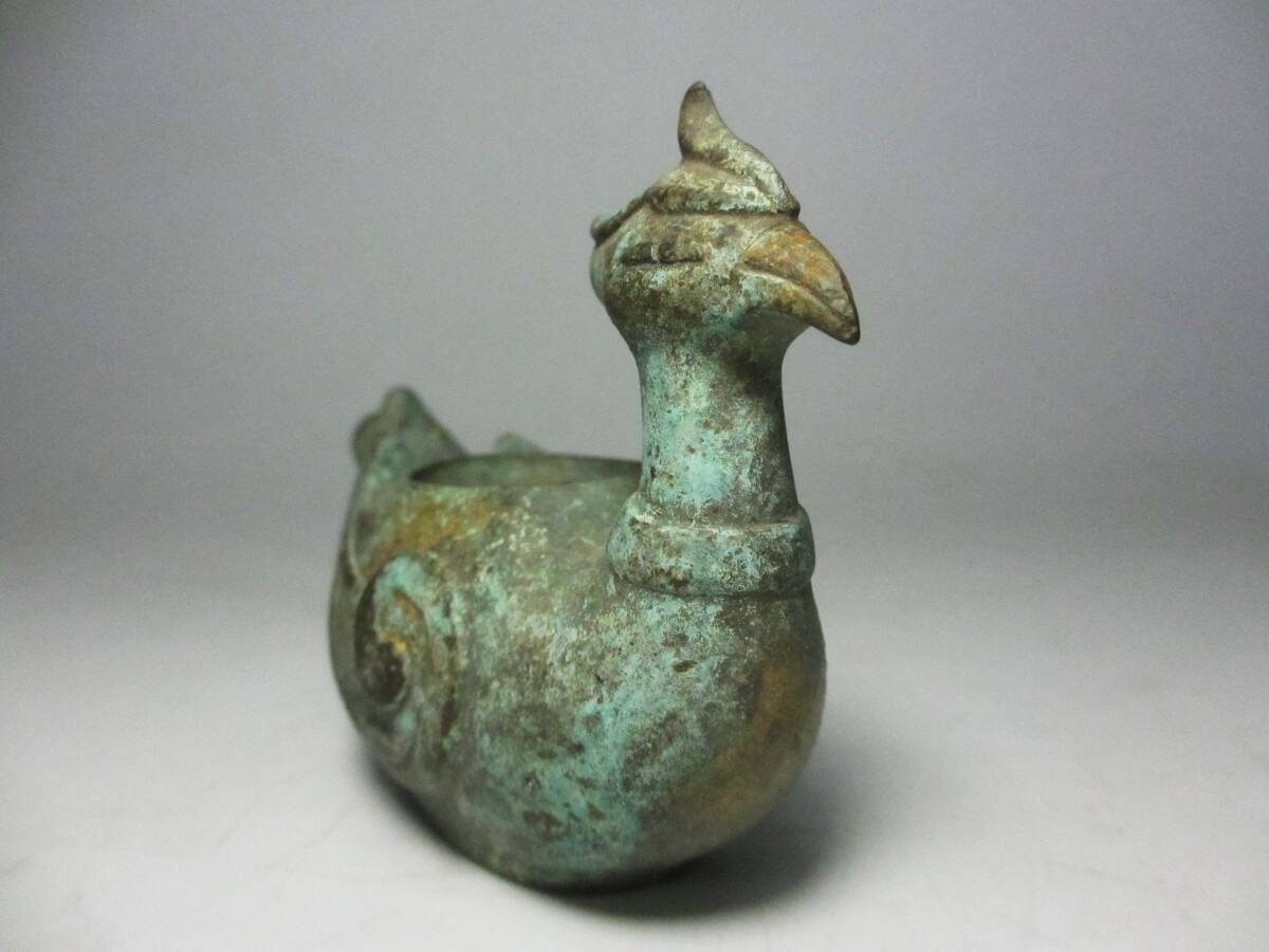 鳥型香炉 金銅香炉 青銅器 「藏介」在銘 時代物 仏教美術 中国 鳥型香炉 金銅香炉 青銅器 「藏介」在銘 時代物 仏教美術 中国