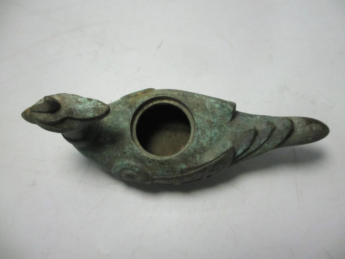 鳥型香炉 金銅香炉 青銅器 「藏介」在銘 時代物 仏教美術 中国 鳥型香炉 金銅香炉 青銅器 「藏介」在銘 時代物 仏教美術 中国