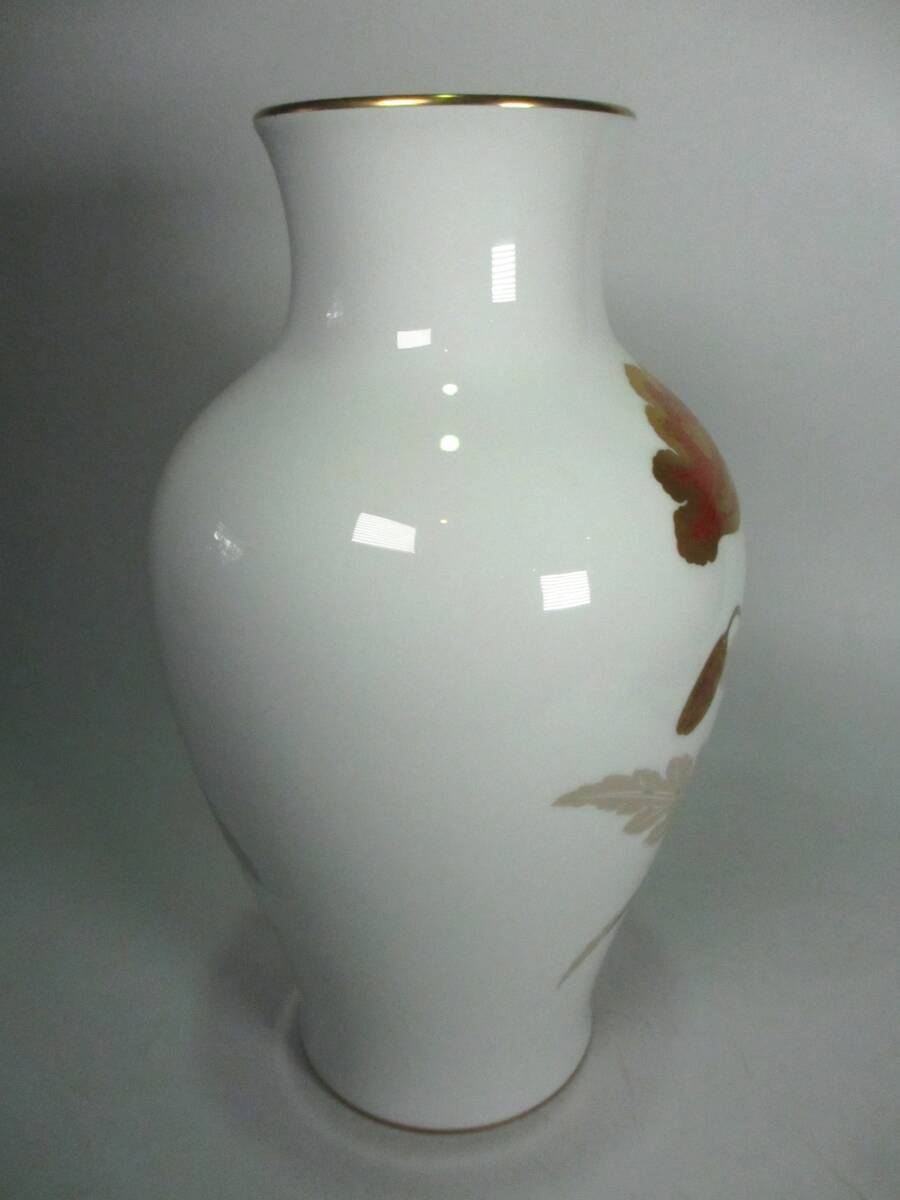 大倉陶園 花瓶 金蝕ケシの花 金彩 OKURA 高さ 約 36cm 花器 花入 大倉陶園 花瓶 金蝕ケシの花 金彩 OKURA 高さ 約 36cm 花器 花入