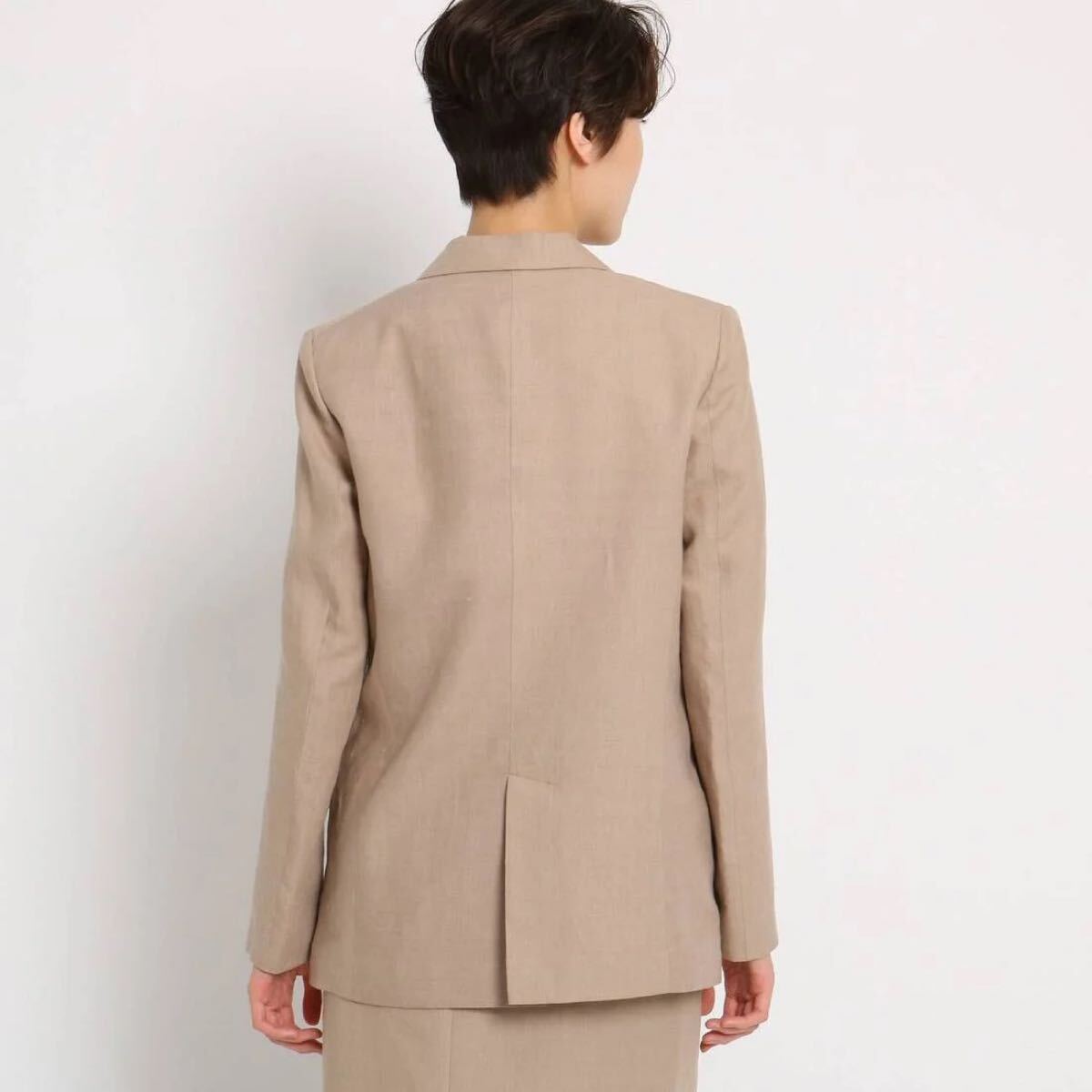 【定価42900円】DRESSTERIOR ドレステリア 先染リネン テーラードジャケット ベージュ