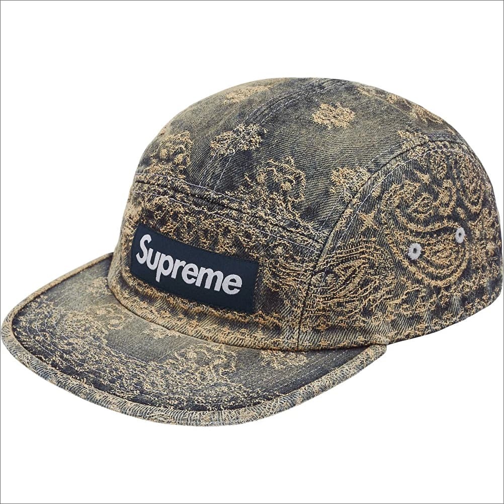 新品未开封 Supreme Bandana Jacquard Denim Camp Cap Blue 25SS ブルー バンダナ ジャカード デニム キャンプキャップ