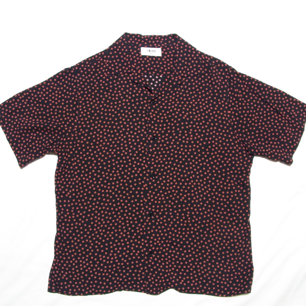 20SS CELINE セリーヌ オープンカラー ドット レーヨン シャツ 20SS CELINE セリーヌ オープンカラー ドット レーヨン シャツ