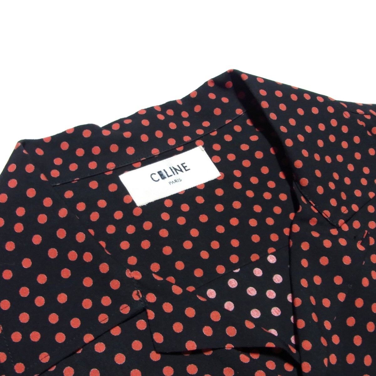 20SS CELINE セリーヌ オープンカラー ドット レーヨン シャツ 20SS CELINE セリーヌ オープンカラー ドット レーヨン シャツ