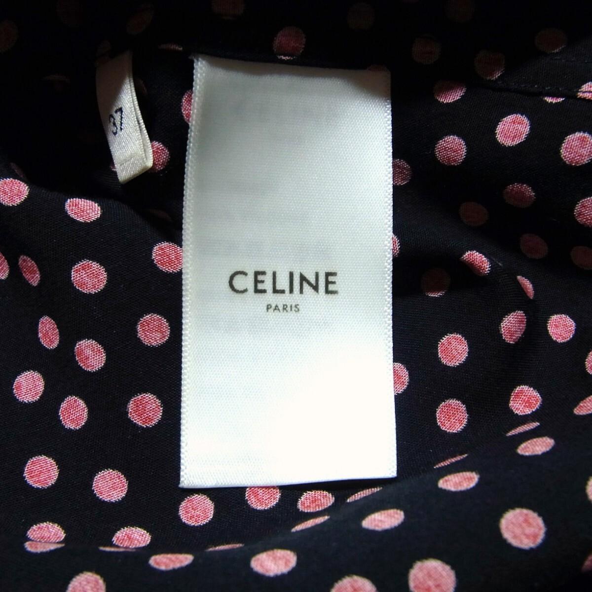 20SS CELINE セリーヌ オープンカラー ドット レーヨン シャツ 20SS CELINE セリーヌ オープンカラー ドット レーヨン シャツ