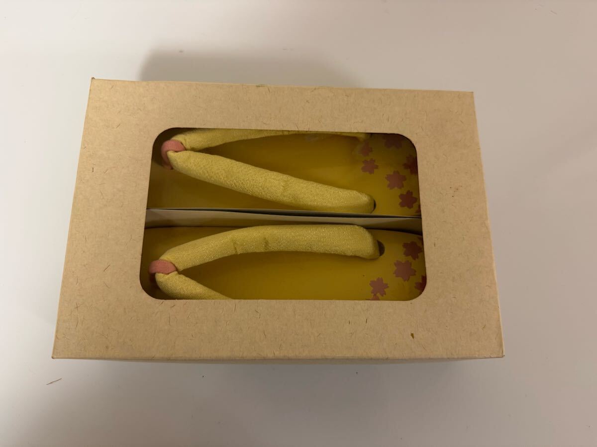 草履　黃色　イエロー　花柄　23.0?24.5cm