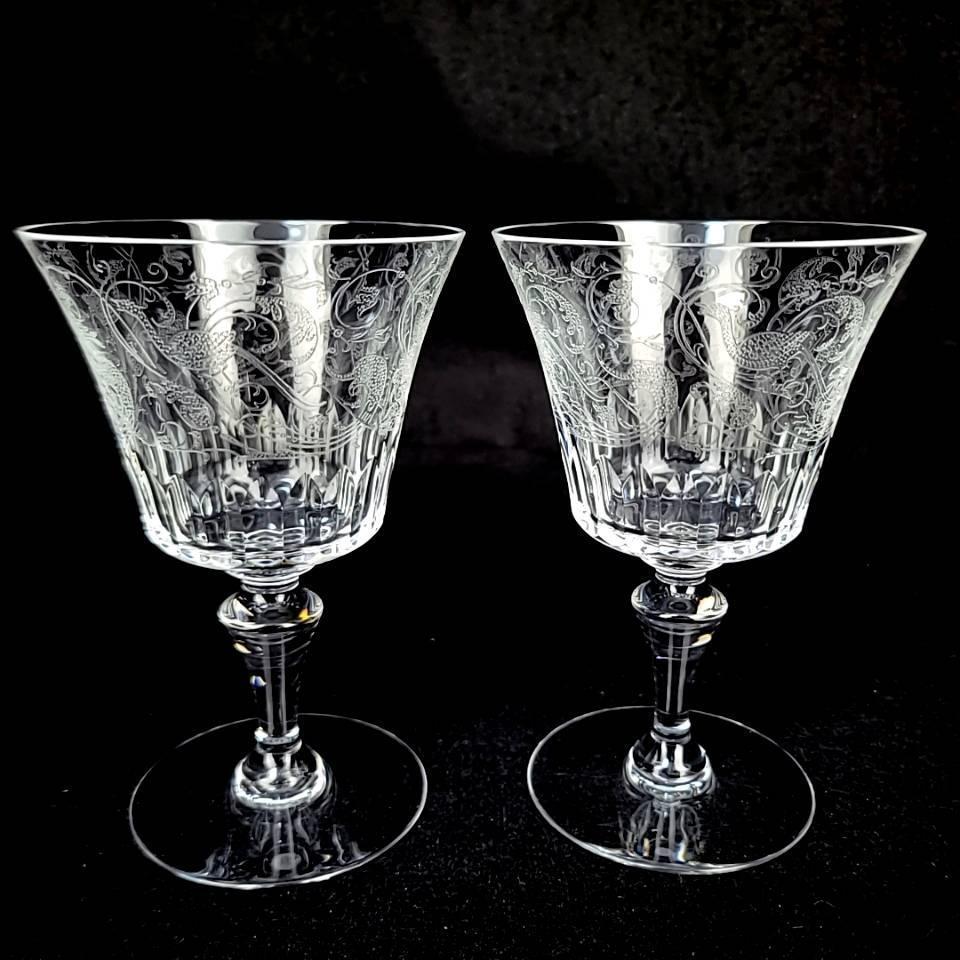 美品 バカラ Baccarat パルメ エッチング 鳥 草花 ワイングラス 美品 バカラ Baccarat パルメ エッチング 鳥 草花 ワイングラス