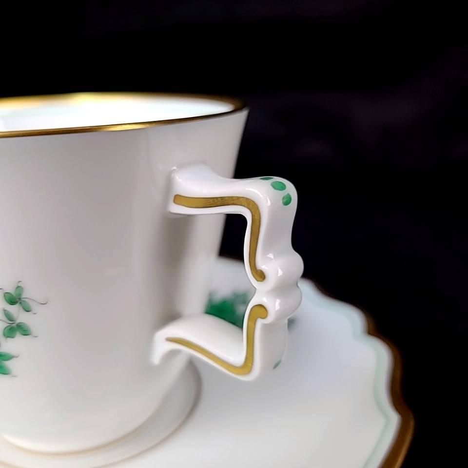 美品 アウガルテン AUGARTEN プリンスオイゲン 花 グリーン 美品 アウガルテン AUGARTEN プリンスオイゲン 花 グリーン