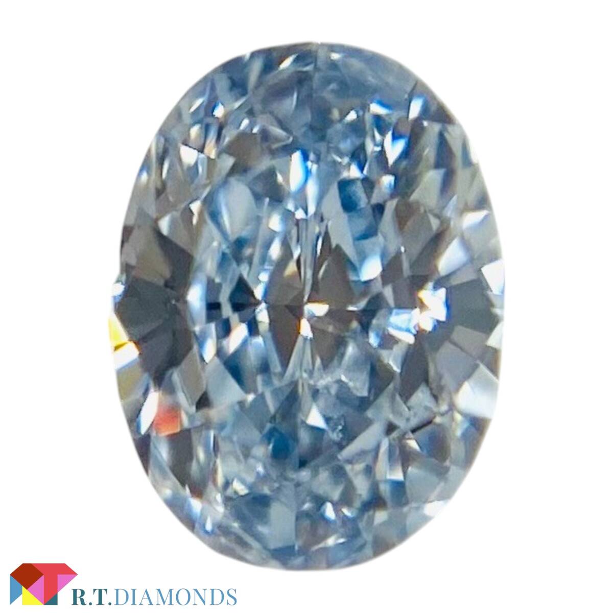 ブルーダイヤ FANCY INTENSE BLUE 天然ブルーダイヤモンド 0.135ct OV/RT3075