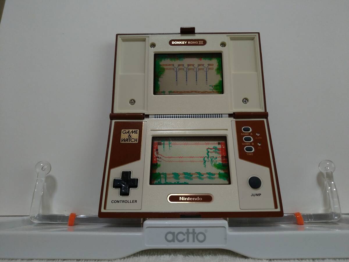美品】任天堂ゲームウォッチ ドンキーコングⅡ 箱説付☆Nintendo 美品】任天堂ゲームウォッチ ドンキーコングⅡ 箱説付☆Nintendo