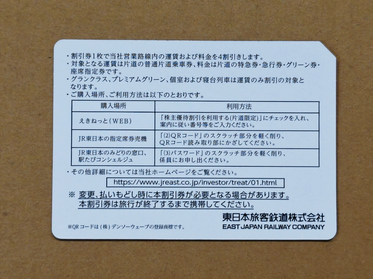 JR東日本 株主優待割引券(4割引) 3枚セット 普通郵便送料無料 JR東日本 株主優待割引券(4割引) 3枚セット 普通郵便送料無料