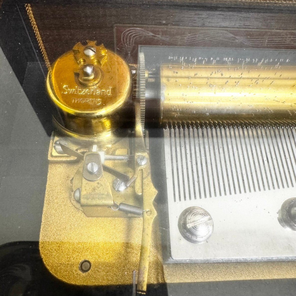 IK6484】1円~THORENS 3曲入り スイス製 木箱 オルゴール Maty IK6484】1円~THORENS 3曲入り スイス製 木箱 オルゴール Maty