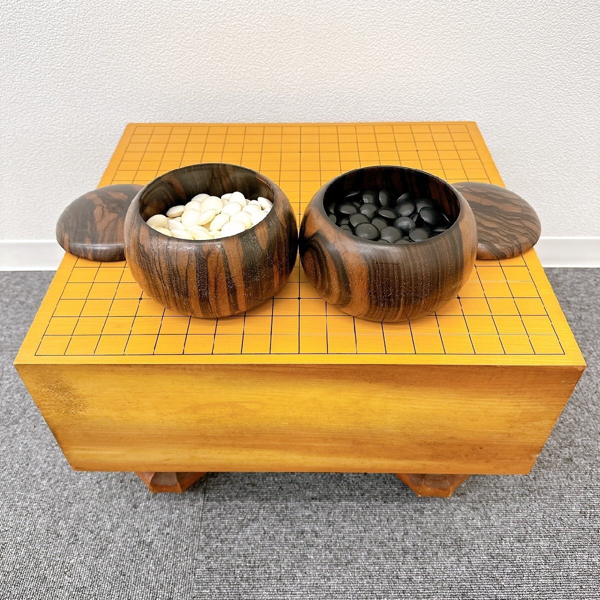 HPF4669a】囲碁盤セット ボードゲーム 木製 横約40cm 縦約45cm HPF4669a】囲碁盤セット ボードゲーム 木製 横約40cm 縦約45cm