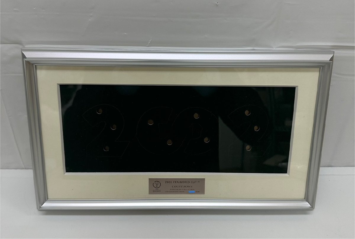 DK6766】2002 FIFAワールドカップ カウントダウン彩色額装 DK6766】2002 FIFAワールドカップ カウントダウン彩色額装
