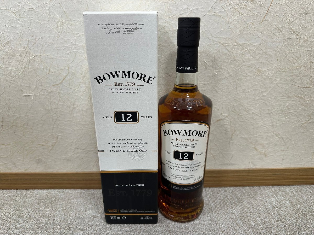 SYC4512】【未開栓 古酒】1円~ BOWMORE 12年 700ml 40 SYC4512】【未開栓 古酒】1円~ BOWMORE 12年 700ml 40