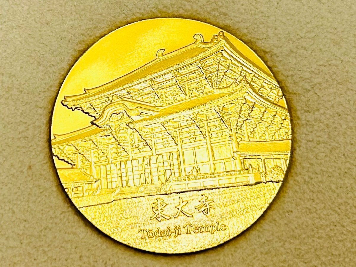 RG4448】1円~ 国宝章牌 東大寺 メダル コイン 純金 総重量約 RG4448】1円~ 国宝章牌 東大寺 メダル コイン 純金 総重量約