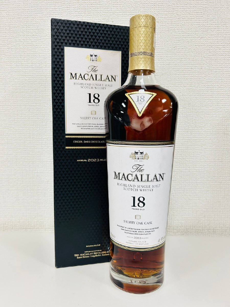 F3489】【未開栓・古酒】1円~ The MACALLAN 18 YEARS OLD F3489】【未開栓・古酒】1円~ The MACALLAN 18 YEARS OLD