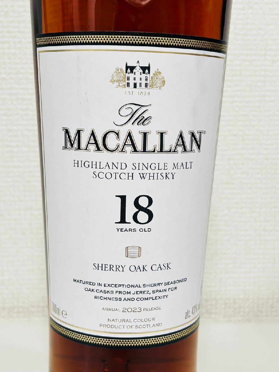 F3489】【未開栓・古酒】1円~ The MACALLAN 18 YEARS OLD F3489】【未開栓・古酒】1円~ The MACALLAN 18 YEARS OLD
