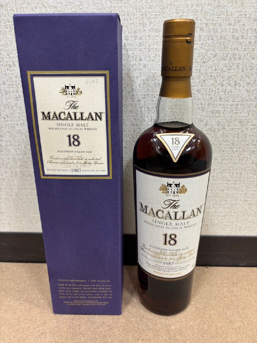C8457】【未開栓 古酒】1円~ MACALLAN マッカラン 18年 700ml C8457】【未開栓 古酒】1円~ MACALLAN マッカラン 18年 700ml