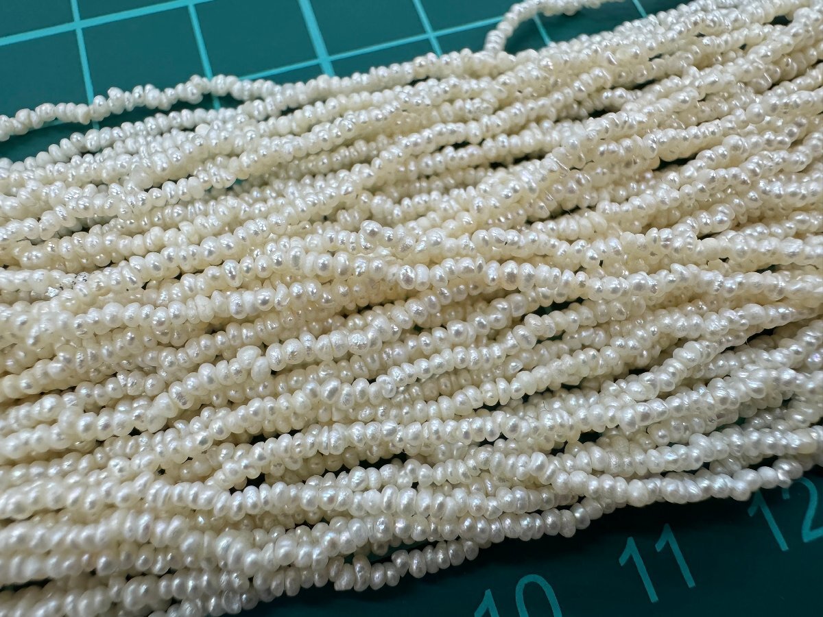 ◎極小 50連砂ケシパール ネックレス 真珠 総重量約83g 首周り ◎極小 50連砂ケシパール ネックレス 真珠 総重量約83g 首周り