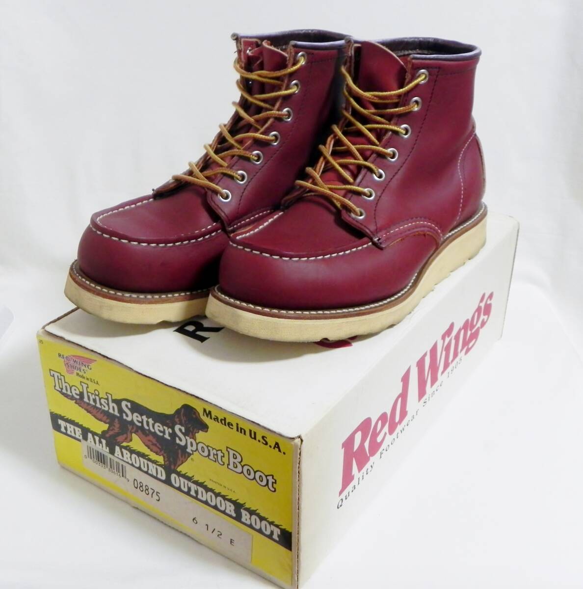 レッドウイング 8875 6.5 E アイリッシュセッター 赤茶 犬タグ レッドウイング 8875 6.5 E アイリッシュセッター 赤茶 犬タグ