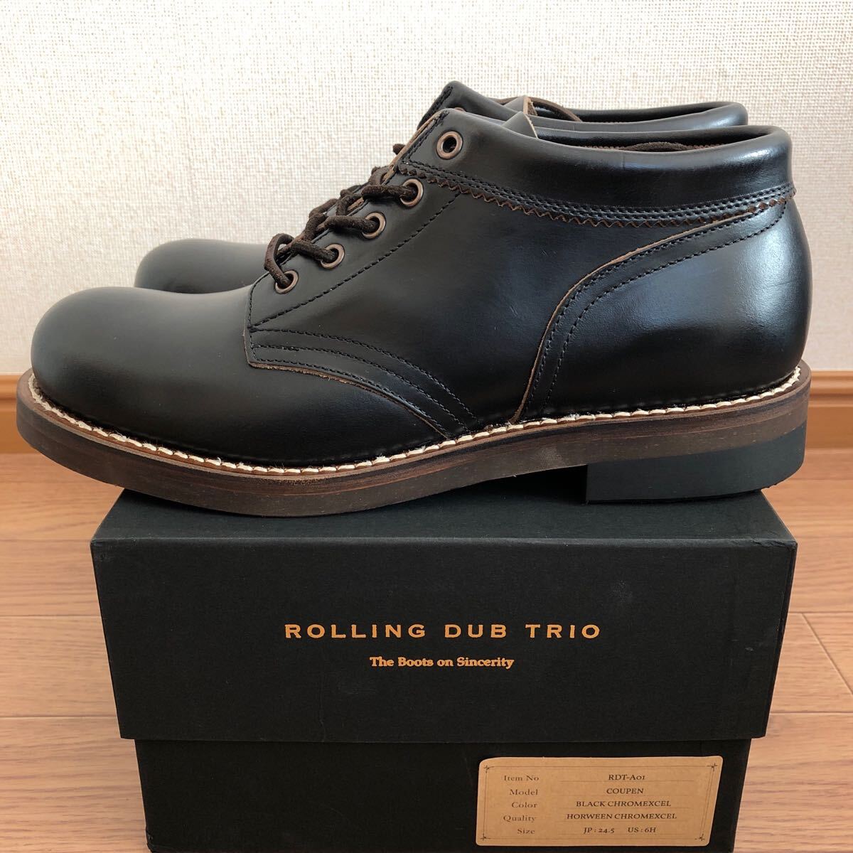ROLLING DUB TRIO COUPEN 7 Black Chromexcel ローリングダブトリオ　コッペン