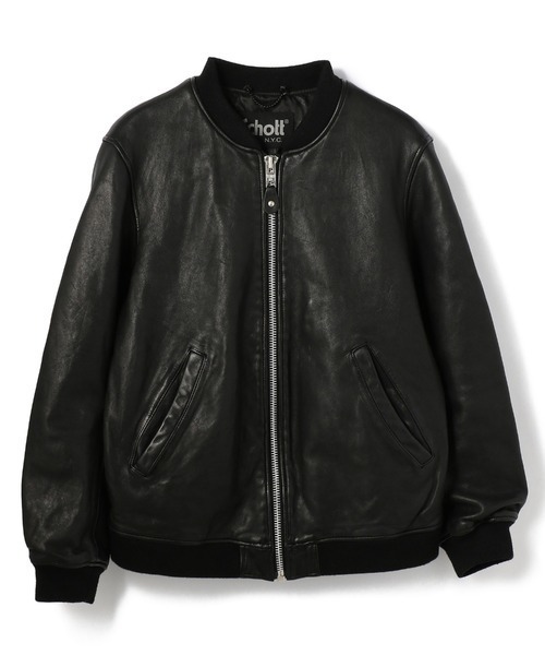 Schott　ショット Bowery 　レザー　MA-1 ボンバー　ジャケット　黒　XL