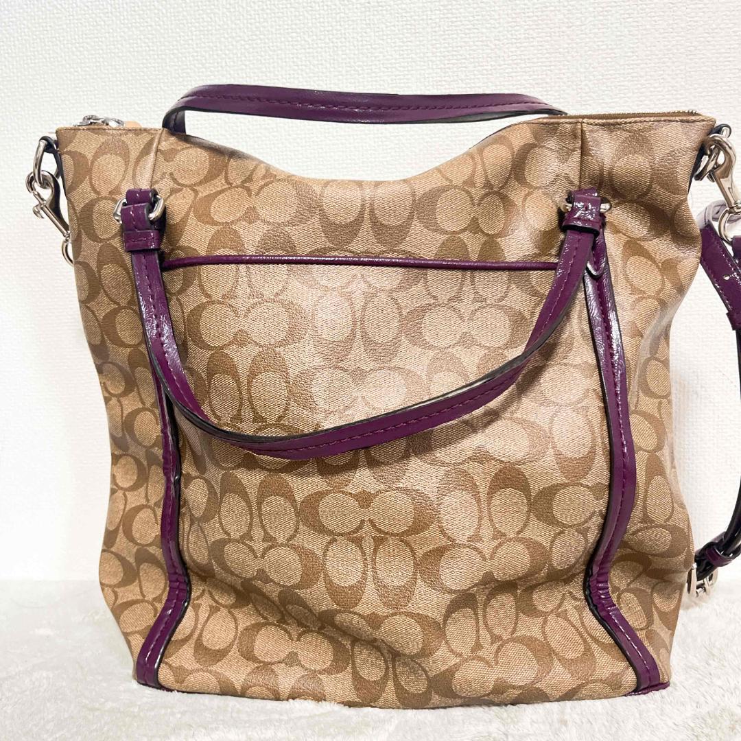 美品COACHコーチショルダーバッグトートバッグブラウン茶 美品COACHコーチショルダーバッグトートバッグブラウン茶
