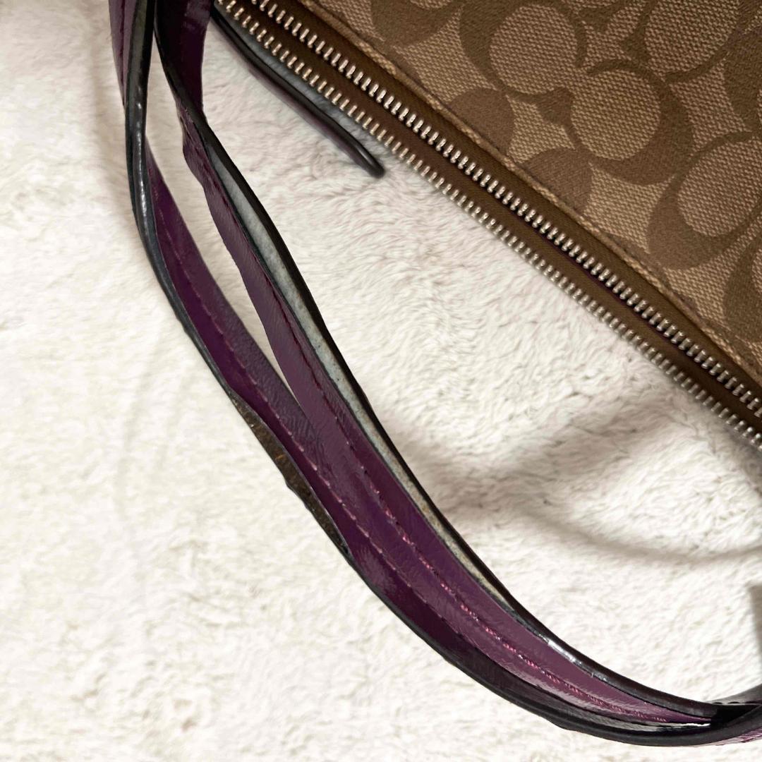 美品COACHコーチショルダーバッグトートバッグブラウン茶 美品COACHコーチショルダーバッグトートバッグブラウン茶