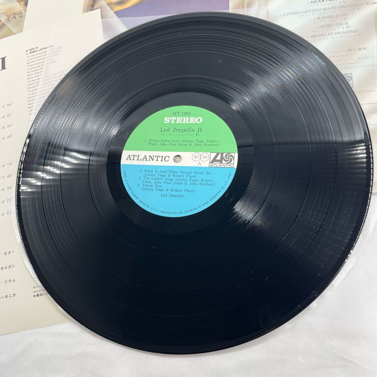奇跡のほぼ未使用】 Led Zeppelin Ⅱ LPレコード 帯付 補充票 奇跡のほぼ未使用】 Led Zeppelin Ⅱ LPレコード 帯付 補充票
