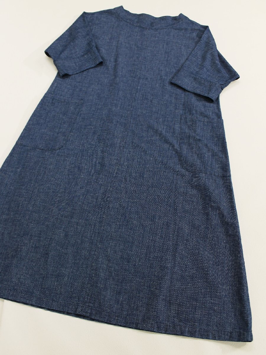 2023極美品 群言堂/石見銀山 コットンリネン藍染ロング 2023極美品 群言堂/石見銀山 コットンリネン藍染ロング