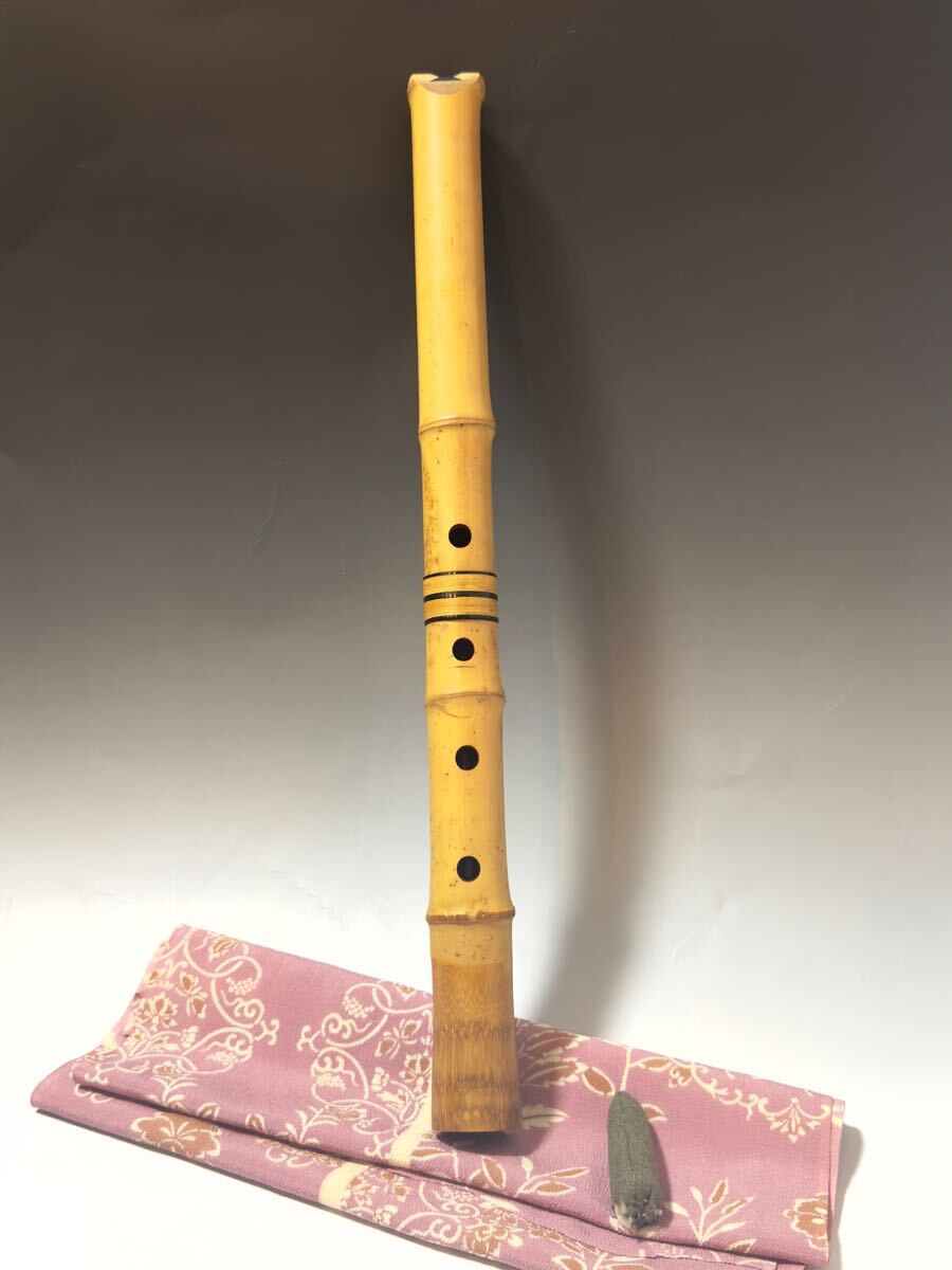 尺八 和楽器 時代 尺八 在銘【晴邦】二印 竹製 約52cm 和楽器 尺八 和楽器 時代 尺八 在銘【晴邦】二印 竹製 約52cm 和楽器