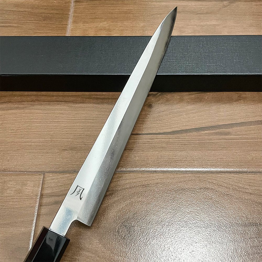 風刃 柳刃包丁 9寸 V金10号 刺身包丁 和包丁牛刀 黒檀黒水牛角 風刃 柳刃包丁 9寸 V金10号 刺身包丁 和包丁牛刀 黒檀黒水牛角