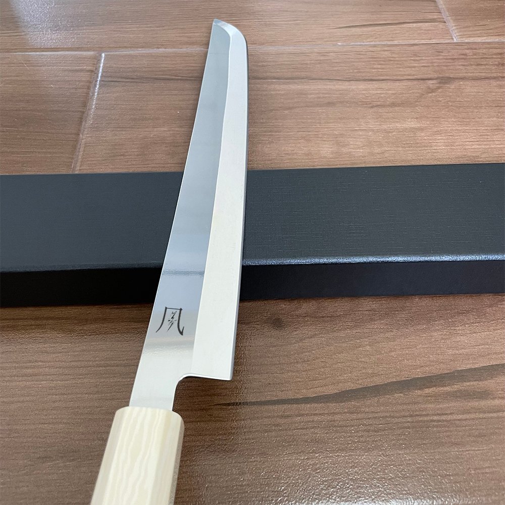 風刃 柳刃包丁 刺身包丁 先丸包丁 V金10号 刺身包丁 真空焼き 風刃 柳刃包丁 刺身包丁 先丸包丁 V金10号 刺身包丁 真空焼き