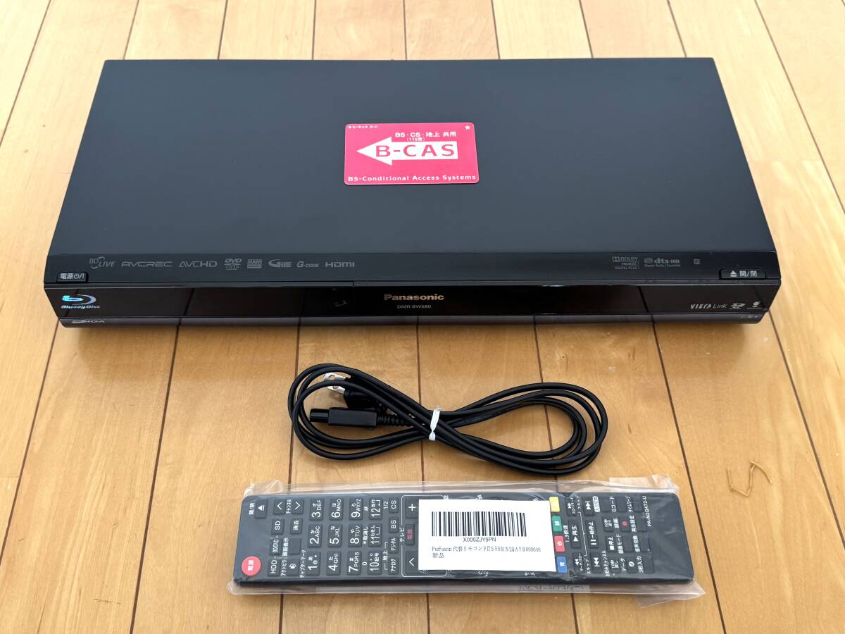 HDD 500GB⇒2TB 新品WD製HDD換装済】 Panasonic DMR-BW680 2番組 HDD 500GB⇒2TB 新品WD製HDD換装済】 Panasonic DMR-BW680 2番組