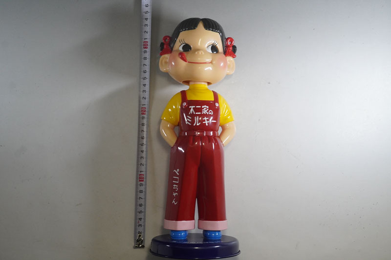 f601】不二家創業100周年記念 復刻版ペコちゃん人形 非売品 首 f601】不二家創業100周年記念 復刻版ペコちゃん人形 非売品 首