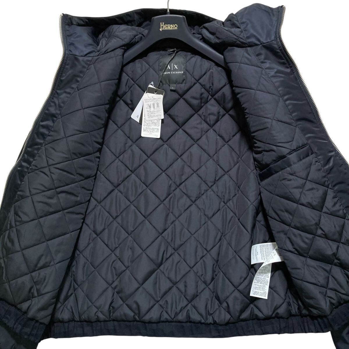 未使用/XL相当 ARMANI EXCHANGE デニム 切替 中綿 ジャケット 未使用/XL相当 ARMANI EXCHANGE デニム 切替 中綿 ジャケット