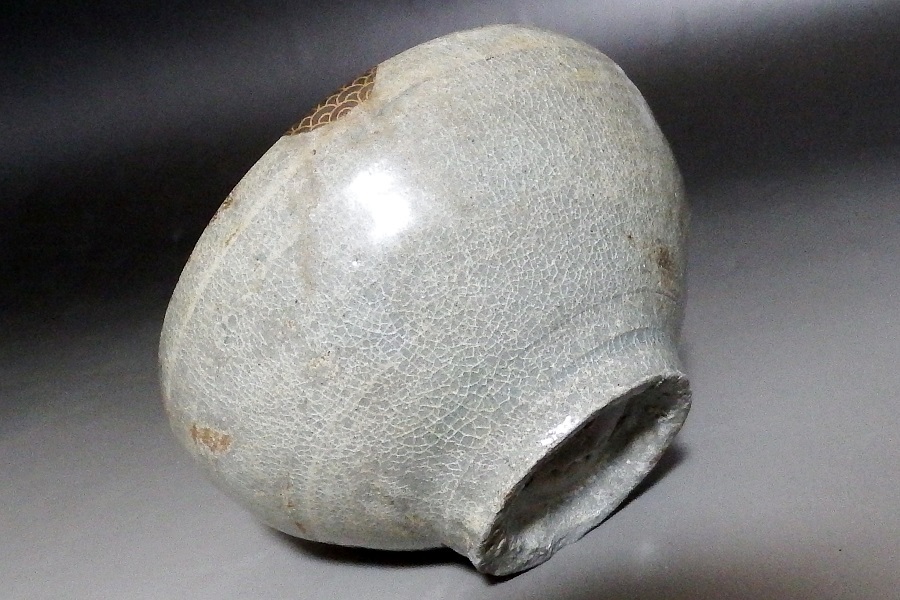 団忠Antique】李朝 高麗青磁盃 技技法金継ぎ有 真作保証 合箱 酒 団忠Antique】李朝 高麗青磁盃 技技法金継ぎ有 真作保証 合箱 酒