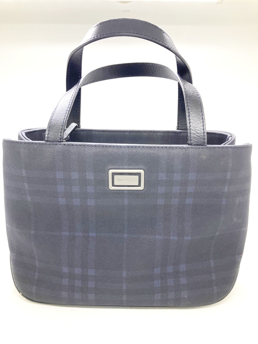 ◆◆【BURBRRY】 バーバリー ロンドン ノバチェック ハンドバッグ レディース ネイビー oi ◆◆