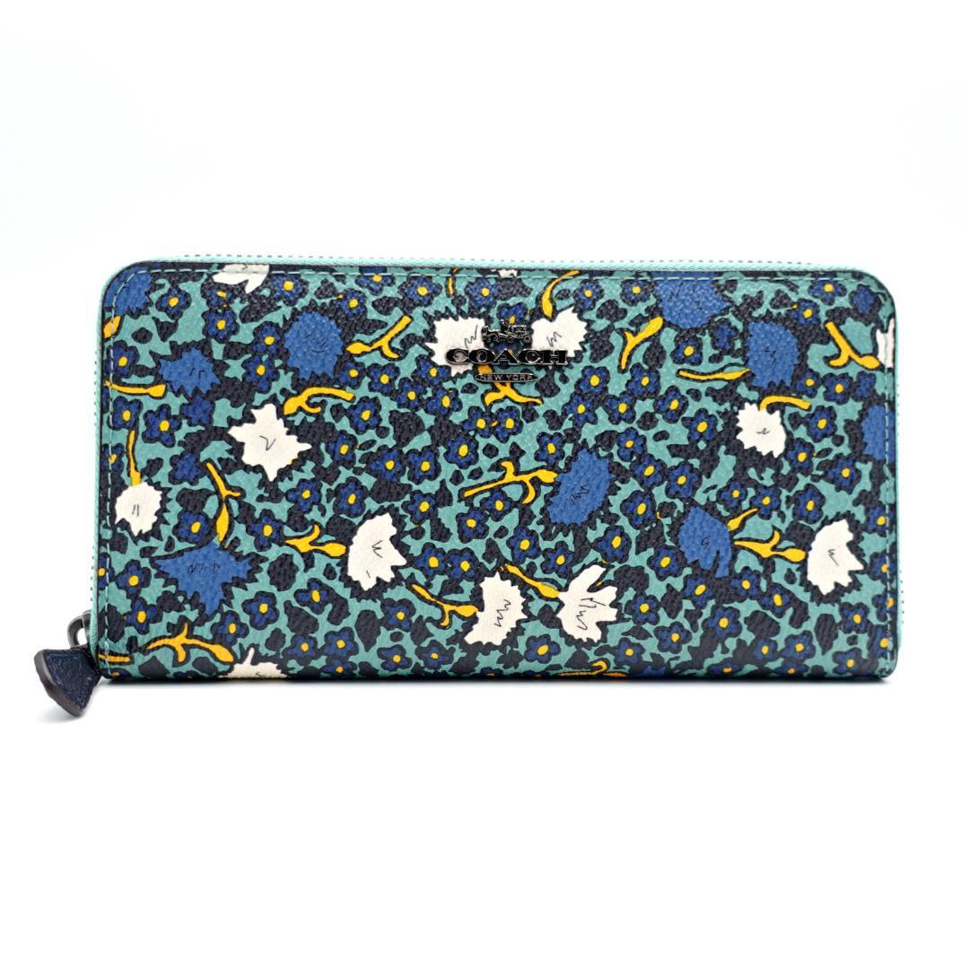 未使用 COACH コーチ フローラル プリント アコーディオンジップ 未使用 COACH コーチ フローラル プリント アコーディオンジップ