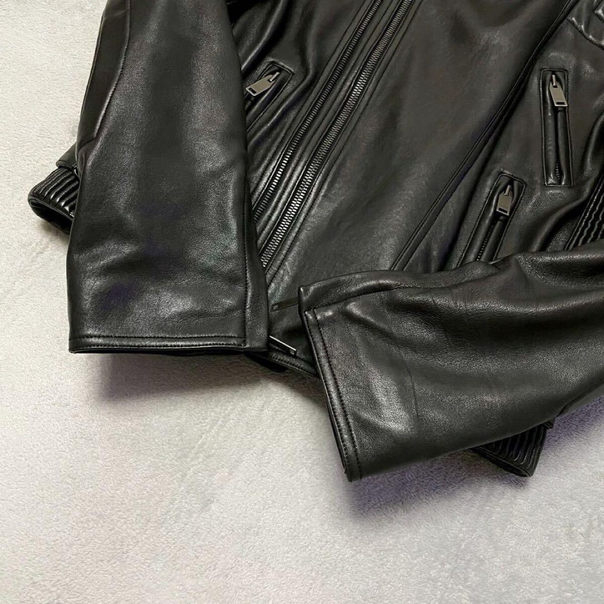 極美品!3XL相当☆GUCCI グッチ ダブル ライダースジャケット 革 極美品!3XL相当☆GUCCI グッチ ダブル ライダースジャケット 革
