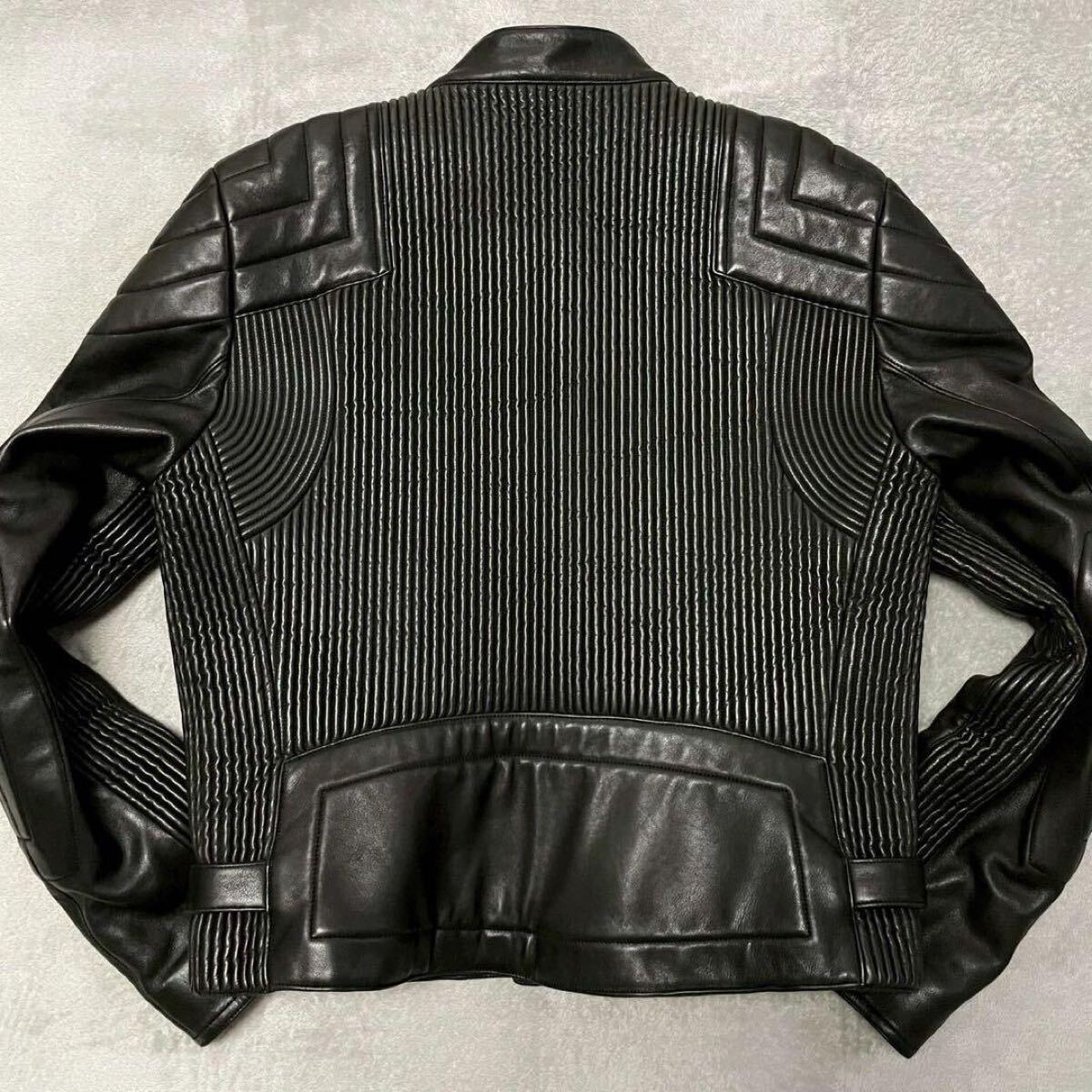 極美品!3XL相当☆GUCCI グッチ ダブル ライダースジャケット 革 極美品!3XL相当☆GUCCI グッチ ダブル ライダースジャケット 革