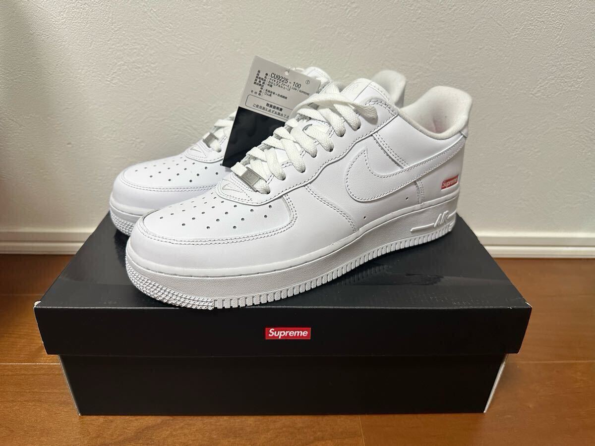 27.5 cm US 9.5 Supreme × Nike Air Force 1 Low White CU9225 27.5 cm US 9.5 Supreme × Nike Air Force 1 Low White CU9225